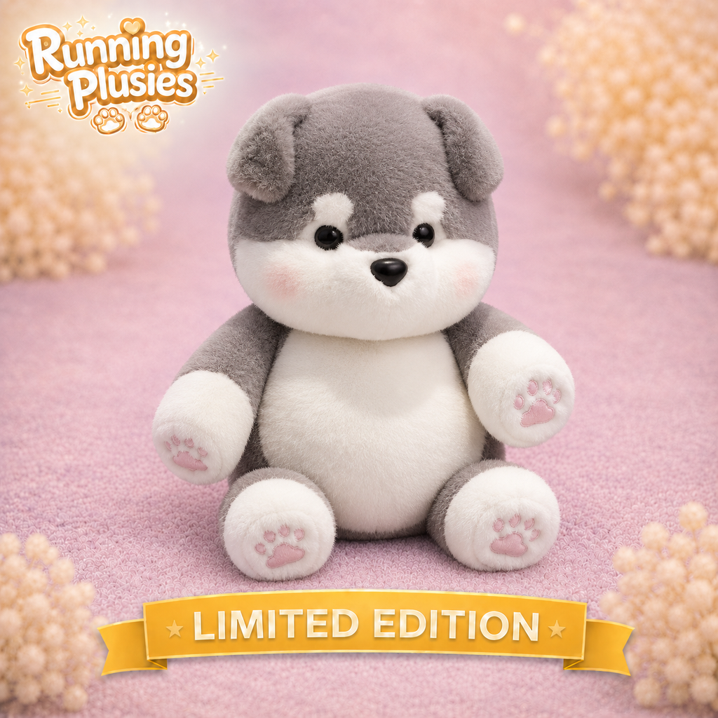 Misty Gray Puppy - Running Plushies