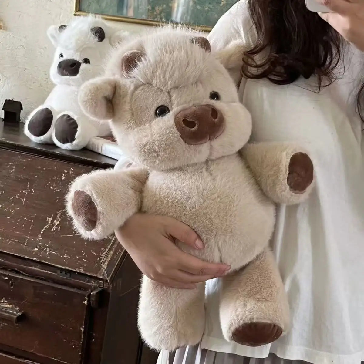 Oatmeal Moo Calf - Running Plushies