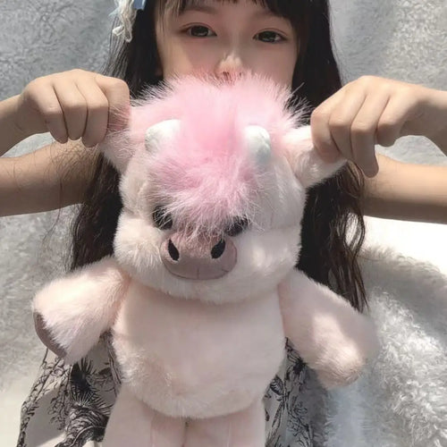 Unicornio rosa ruborizado - Peluches que corren