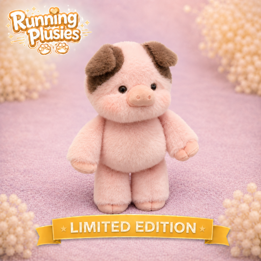 Spotted Pink Piglet - Running Plushies